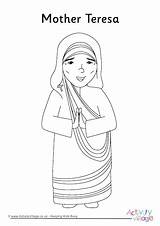 Teresa Mother Colouring Pages Become Member Log sketch template