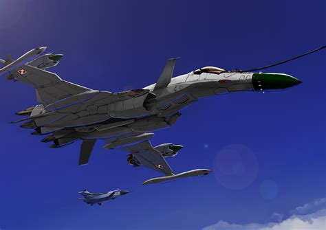 Aircraft Combat Vehicle Macross Macross Zero Military Mizuki Ame Sky