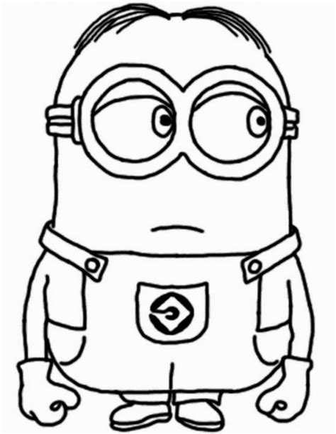 blank coloring page minion coloring pages minion