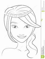 Face Coloring Girl Barbie Pages Stock Drawing Illustration Kid Kids Getcolorings Getdrawings sketch template