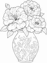 Coloring Pages Abstract Flowers Drawn Hand Adult Adults Book Getdrawings Printable Getcolorings Colorings sketch template