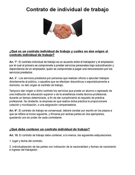 contrato individual de trabajo pdf