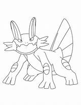 Pokemon Mega Coloring Pages Swampert Mudkip Sceptile Pikachu Marshtomp Lucario Drawing Color Advanced Getdrawings Picgifs Template Kids sketch template