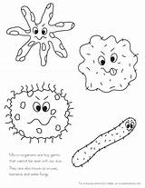 Bacteria Coloring Drawing Pages Hand Getdrawings sketch template