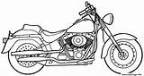 Motocyclette Colorier sketch template