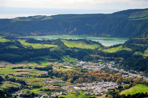 furnas azores portugal  village  crater lake   hot springs adventurous