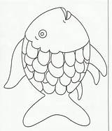 Fish Rainbow Outline Library Clipart Coloring Clip sketch template