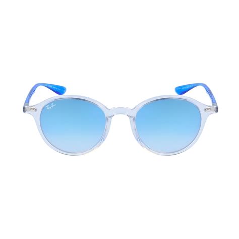 unisex  sunglasses transparent blue blue gradient flash ray ban touch  modern