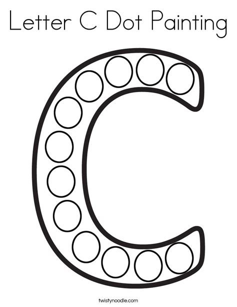 letter  dot painting coloring page twisty noodle letter  crafts