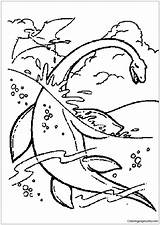 Coloring Pages Plesiosaurus Dinosaur King Color Kids Card Print Coloringpagesonly sketch template