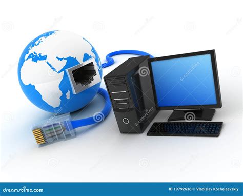 pc connect stock illustration illustration  wire technology