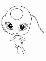 Kwami Miraculous Ladybug Coloring Pages Printable Tikki Kwamis Colouring Print Bug Lady Drawing Coloringhit sketch template