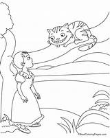 Alice Cat Coloring sketch template