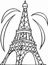 Tower Coloring Eiffel Pages Printable Kids sketch template