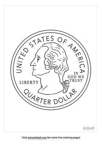 quarter coloring page  money coloring page coloring home