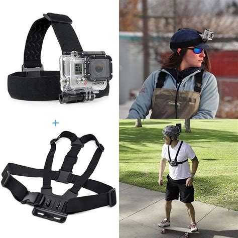 action camera gopro accessories head strap chest harness mount  gopro hero    sj