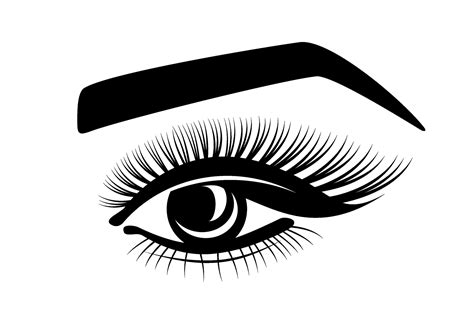 eye logo  eyelashes  vector art  vecteezy