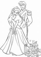 Coloring Wedding Ariel Disney Pages Eric Prince Princess Mermaid Princesses Cartoon Little Colouring Sheets Print After Printable Popular Odwiedź Button sketch template