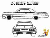 Coloring Pages Car Chevrolet Chevy Muscle Cars 1964 Impala Clipart Dodge Old American Camaro Charger Print Colouring Printable School Yescoloring sketch template