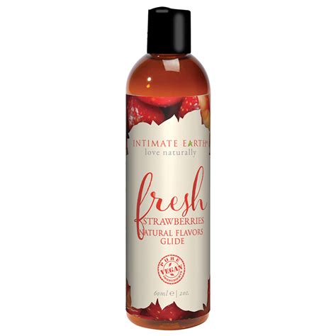 intimate earth 60 ml flavored lubricant fresh strawberries