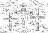 Croce Gesu Gesù Thieves Crucifixion Disegno Ladroni Crocifissione sketch template