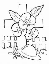 Remembrance Printable Colouring sketch template