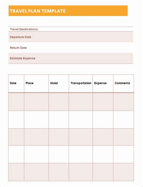 printable vacation planner template ufreeonline template