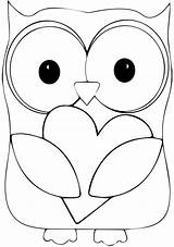 Owl Template Coloring Printable Pages Eule Eulen Sheets Templates Kids Herbst Size Colouring Animal Vorlagen Kindergarten Print Mit Heart Und sketch template