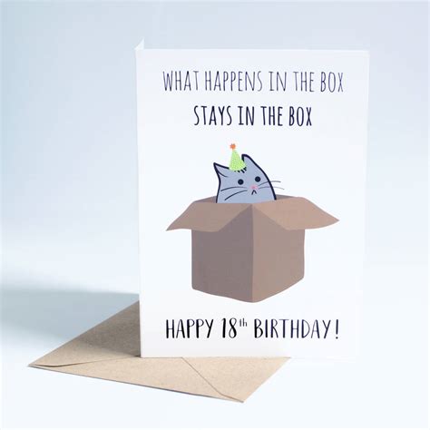 funny 18th birthday card by miümi cat