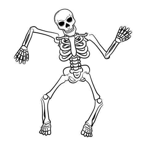 halloween skeleton coloring pages printables printableecom