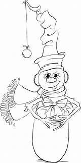 Snowman Coloring Pages Adult Christmas sketch template