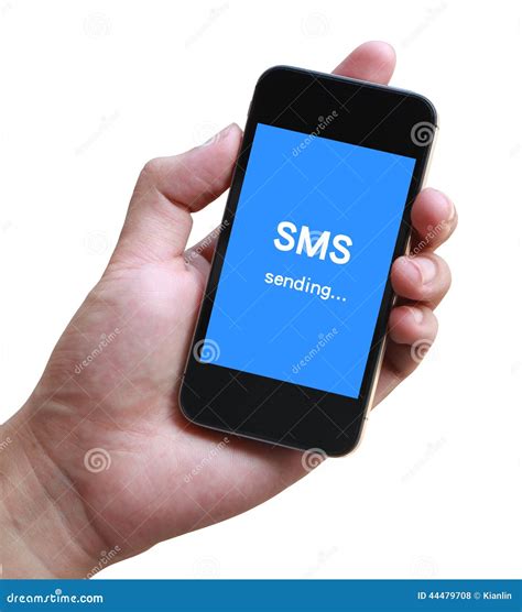sms sending stock photo image