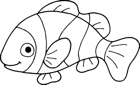 clownfish clown fish outline clipart wikiclipart