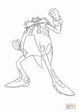 Coloring Eggman Robotnik Pages Doctor Silhouettes sketch template