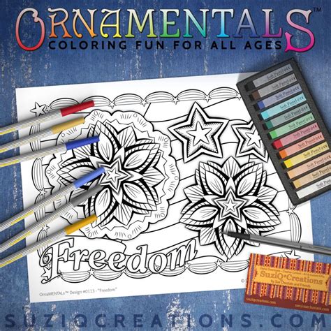 ornamentals freedom coloring page suziq creations coloring pages