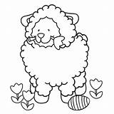 Easter Coloring Lamb Pages Kids Colouring Printable Religious Crafts Egg Bunny Animal Drawing Projects Sheets Getcolorings Fun Print Color Preschool sketch template