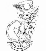 Coloring Tattoo Cat Cheshire Pages Hatter Deviantart Hat Alice Drawing Wonderland Adult Steampunk Color Printable Designs Tattoos Random Mandala Cunning sketch template