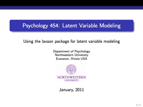 lavaan package    latent variable modeling sem