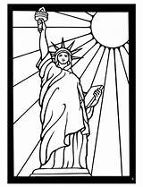 Liberty Statue Coloring York Pages Drawing Glass Kleurplaat Amerika Stained City Line Dover Publications Vrijheidsbeeld Welcome Colouring Book Color America sketch template