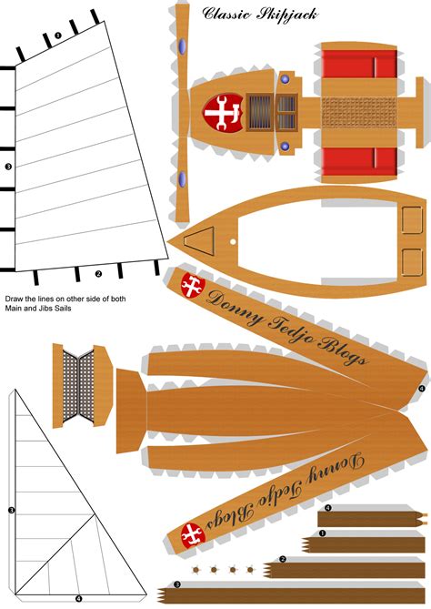 printable cardboard pirate ship template