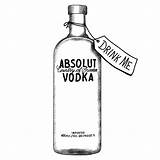 Bottle Drawing Vodka Liquor Hennessy Alcohol Draw Drawings Line Russia Getdrawings Paintingvalley sketch template