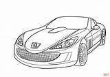 Peugeot Coloring Pages Car Supercar Drawing Supercars Ford Print Skip Main sketch template