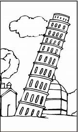Pisa Leaning Monumentos Supercoloring Turm Ausmalbild Schief Kita Getdrawings sketch template