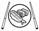 Sushi Plate Coloring Pages Colorear Food Coloringcrew Book Print sketch template