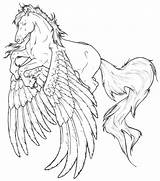 Coloring Pegasus Pages Horse Friesian Deviantart Flight Drawing Adult Books Rearing Drawings Lineart Winged Color Deviant Unicorn Desenho Colouring Artists sketch template