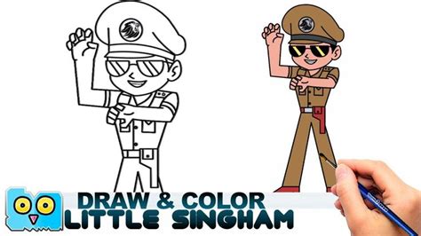 singham drawing  coloring cartoon drawings cute cartoon
