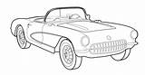 1956 Chevy sketch template