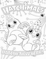 Hatchimals Hatchimal Hatchy Nouvel Coloriage Newyear Annabelles Dora Carol Christmas Kiezen sketch template