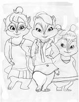 Coloring Chipettes Pages Printable Chipmunks Alvin Kids Cartoon Sheets Colouring Jeanette Brittany Visit Bestcoloringpagesforkids Choose Board Bear sketch template