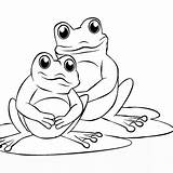 Frog Coloring Pages Printable Birthday sketch template